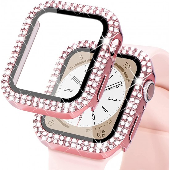 Bling Watch Protective Case with Built-in Screen Protector for Apple Watch Ultra SE Series 8 7 6 5 4 3 2 1