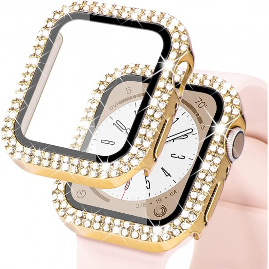 Bling Watch Protective Case with Built-in Screen Protector for Apple Watch Ultra SE Series 8 7 6 5 4 3 2 1