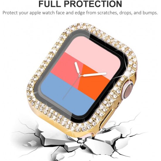 Bling Watch Protective Case with Built-in Screen Protector for Apple Watch Ultra SE Series 8 7 6 5 4 3 2 1