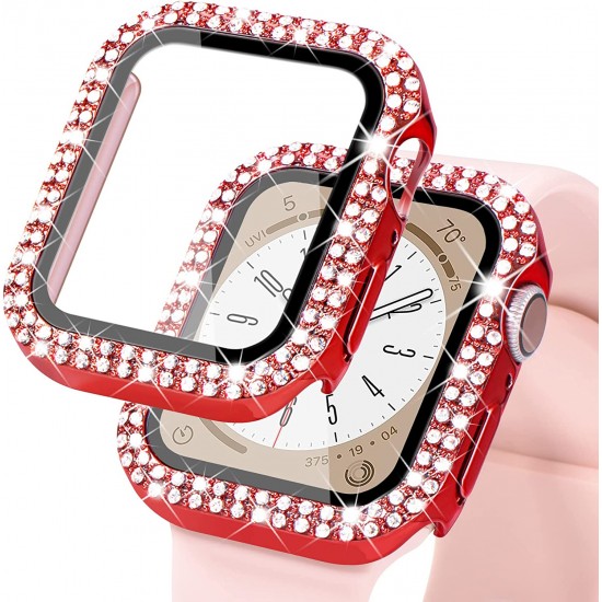 Bling Watch Protective Case with Built-in Screen Protector for Apple Watch Ultra SE Series 8 7 6 5 4 3 2 1