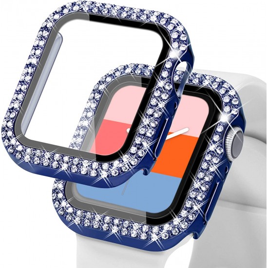 Bling Watch Protective Case with Built-in Screen Protector for Apple Watch Ultra SE Series 8 7 6 5 4 3 2 1
