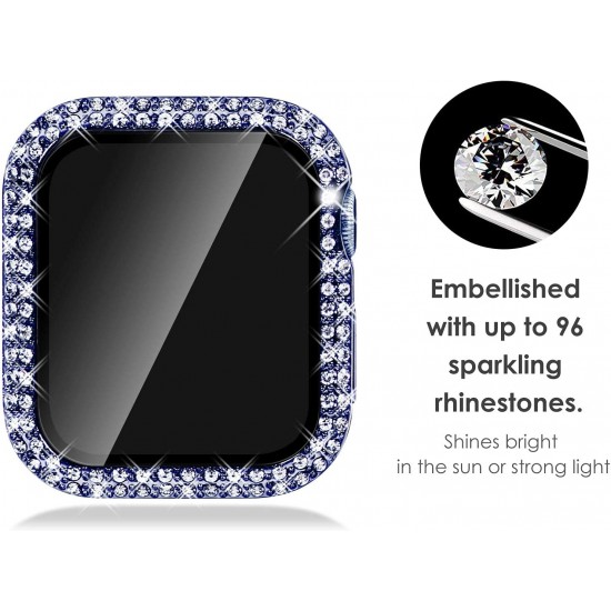 Bling Watch Protective Case with Built-in Screen Protector for Apple Watch Ultra SE Series 8 7 6 5 4 3 2 1