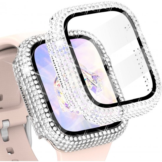 Bling Watch Protective Case with Built-in Screen Protector for Apple Watch Ultra SE Series 8 7 6 5 4 3 2 1