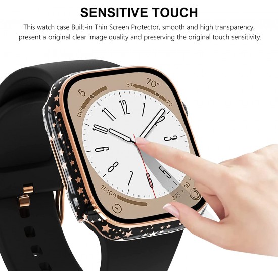 Bling Watch Protective Case with Built-in Screen Protector for Apple Watch Ultra SE Series 8 7 6 5 4 3 2 1