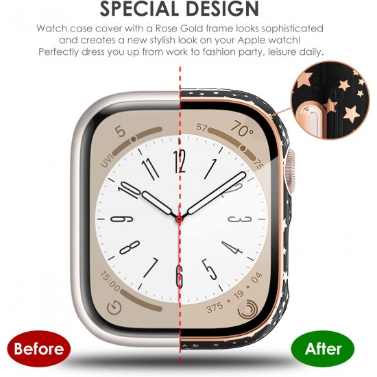 Bling Watch Protective Case with Built-in Screen Protector for Apple Watch Ultra SE Series 8 7 6 5 4 3 2 1