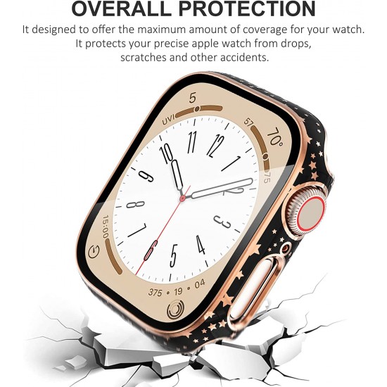 Bling Watch Protective Case with Built-in Screen Protector for Apple Watch Ultra SE Series 8 7 6 5 4 3 2 1