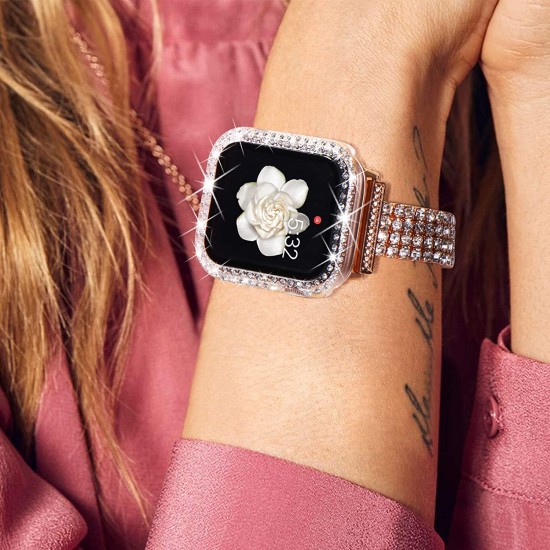 Bling Watch Protective Case with Built-in Screen Protector for Apple Watch Ultra SE Series 8 7 6 5 4 3 2 1