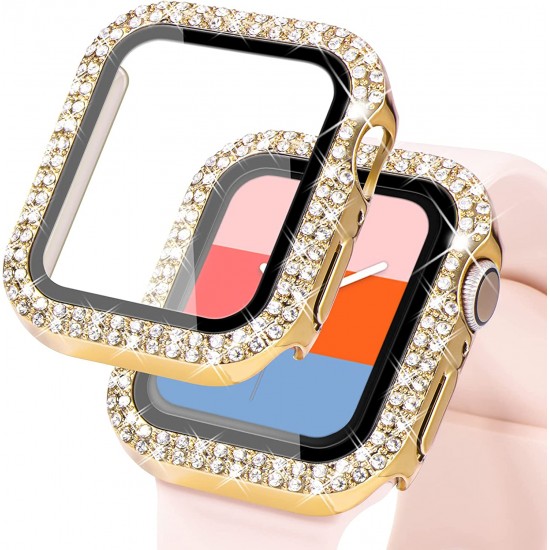 Bling Watch Protective Case with Built-in Screen Protector for Apple Watch Ultra SE Series 8 7 6 5 4 3 2 1