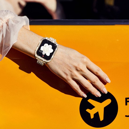 Bling Watch Protective Case with Built-in Screen Protector for Apple Watch Ultra SE Series 8 7 6 5 4 3 2 1