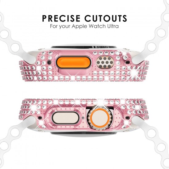 Bling Watch Protective Case with Built-in Screen Protector for Apple Watch Ultra SE Series 8 7 6 5 4 3 2 1