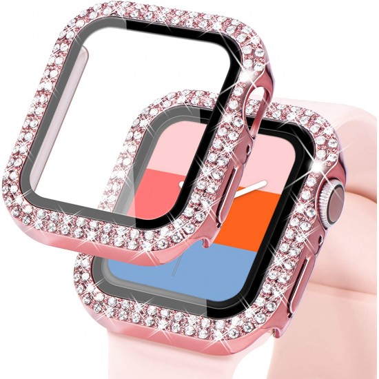 Bling Watch Protective Case with Built-in Screen Protector for Apple Watch Ultra SE Series 8 7 6 5 4 3 2 1