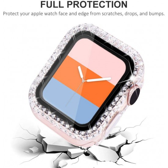 Bling Watch Protective Case with Built-in Screen Protector for Apple Watch Ultra SE Series 8 7 6 5 4 3 2 1