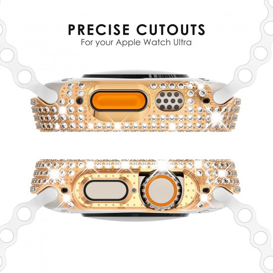 Bling Watch Protective Case with Built-in Screen Protector for Apple Watch Ultra SE Series 8 7 6 5 4 3 2 1