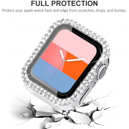 Bling Watch Protective Case with Built-in Screen Protector for Apple Watch Ultra SE Series 8 7 6 5 4 3 2 1