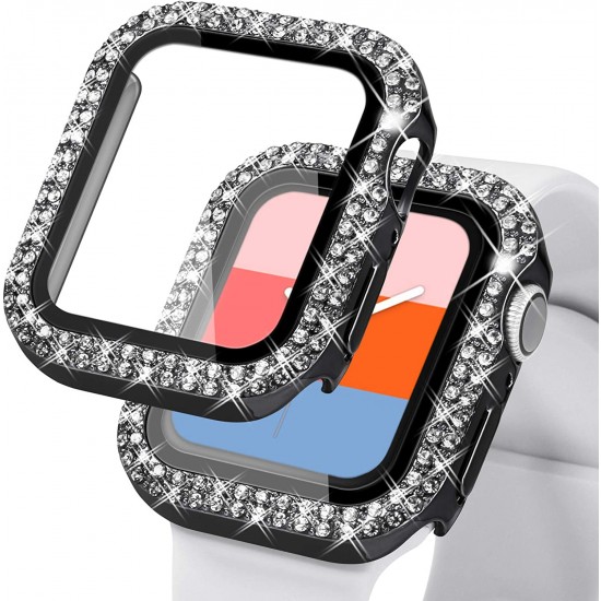Bling Watch Protective Case with Built-in Screen Protector for Apple Watch Ultra SE Series 8 7 6 5 4 3 2 1