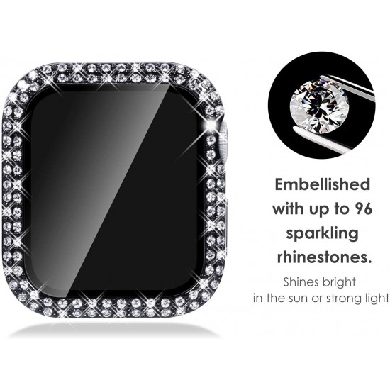 Bling Watch Protective Case with Built-in Screen Protector for Apple Watch Ultra SE Series 8 7 6 5 4 3 2 1