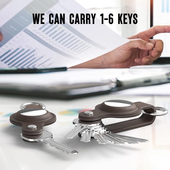 Key Organizer for Airtag, Carbon Fiber Leather Compact Keyholder Compatible with Apple Airtag, Air tag Tracker Keychain with Keyring Holds Key Organizer for Airtag, Carbon Fiber Leather Compact Keyholder Compatible with Apple Airtag, Air tag Tracker Keychain with Keyring Holds
