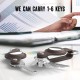 Key Organizer for Airtag, Carbon Fiber Leather Compact Keyholder Compatible with Apple Airtag, Air tag Tracker Keychain with Keyring Holds Key Organizer for Airtag, Carbon Fiber Leather Compact Keyholder Compatible with Apple Airtag, Air tag Tracker Keychain with Keyring Holds