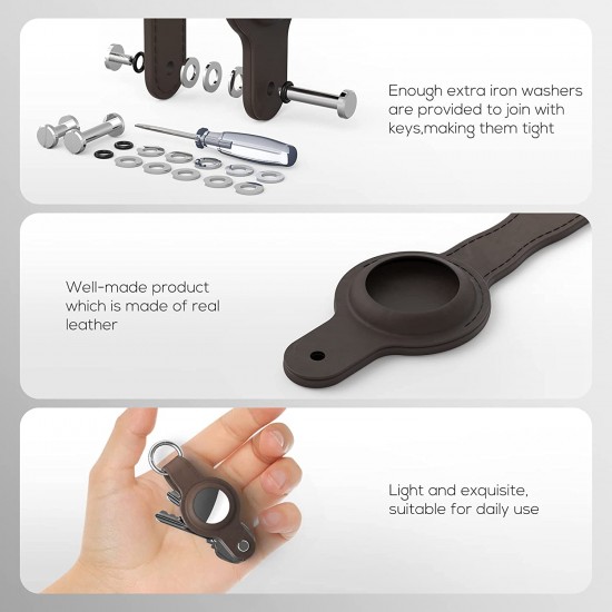 Key Organizer for Airtag, Carbon Fiber Leather Compact Keyholder Compatible with Apple Airtag, Air tag Tracker Keychain with Keyring Holds Key Organizer for Airtag, Carbon Fiber Leather Compact Keyholder Compatible with Apple Airtag, Air tag Tracker Keychain with Keyring Holds