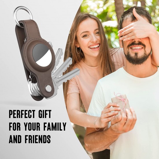 Key Organizer for Airtag, Carbon Fiber Leather Compact Keyholder Compatible with Apple Airtag, Air tag Tracker Keychain with Keyring Holds Key Organizer for Airtag, Carbon Fiber Leather Compact Keyholder Compatible with Apple Airtag, Air tag Tracker Keychain with Keyring Holds