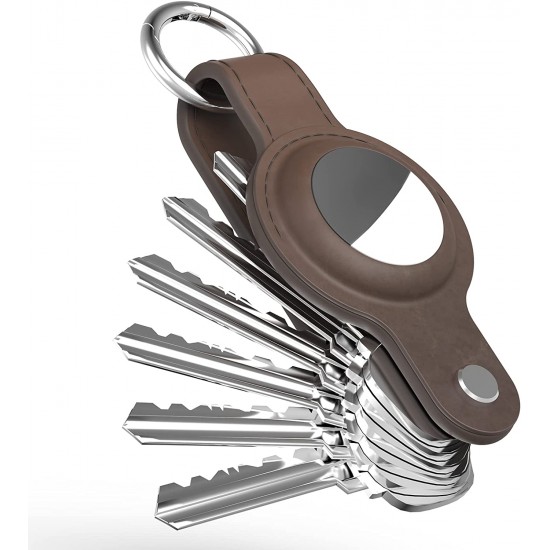 Key Organizer for Airtag, Carbon Fiber Leather Compact Keyholder Compatible with Apple Airtag, Air tag Tracker Keychain with Keyring Holds Key Organizer for Airtag, Carbon Fiber Leather Compact Keyholder Compatible with Apple Airtag, Air tag Tracker Keychain with Keyring Holds