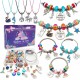 Charm Bracelet Making Kit,Jewelry Making Supplies Beads,Unicorn/Mermaid Crafts Gifts Set for Girls Teens Age 5-12