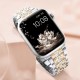 Watch Band for Apple Watch Ultra Series 8 Series 7 6 5 4 3 2 1 SE , Bling Replacement Bracelet Watch Band, Diamond Rhinestone Stainless Steel Metal Wristband Strap