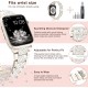 Watch Band for Apple Watch Ultra Series 8 Series 7 6 5 4 3 2 1 SE , Bling Replacement Bracelet Watch Band, Diamond Rhinestone Stainless Steel Metal Wristband Strap