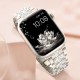 Watch Band for Apple Watch Ultra Series 8 Series 7 6 5 4 3 2 1 SE , Bling Replacement Bracelet Watch Band, Diamond Rhinestone Stainless Steel Metal Wristband Strap