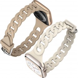 2 Pack Breathable Soft Chain Lace Silicone Bracelet Strap Compatible with Apple Watch Band 41mm 40mm 38mm 42mm 44mm 45mm 49mm, iWatch Ultra SE2 SE Series 8/7/6/5/4/3/2/1 for Women 2 Pack Breathable Soft Chain Lace Silicone Bracelet Strap Compatible with Apple Watch Band 41mm 40mm 38mm 42mm 44mm 45mm 49mm, iWatch Ultra SE2 SE Series 8/7/6/5/4/3/2/1 for Women