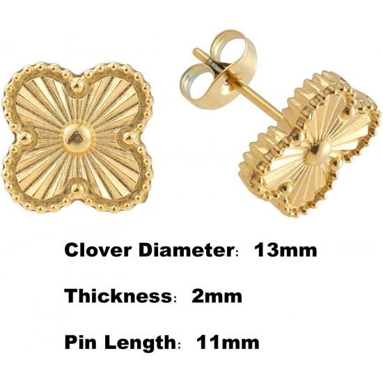 Lucky Clover Earrings Studs for Women Girl Hypoallergenic Fashion Simple Cute Earrings Jewelry Womens Gift