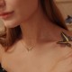 Heart Necklace Pendant Handmade 18k Gold Plated Dainty Gold Choker Arrow Bar Layering Long Necklace for Women