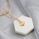 Heart Necklace Pendant Handmade 18k Gold Plated Dainty Gold Choker Arrow Bar Layering Long Necklace for Women