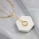 Heart Necklace Pendant Handmade 18k Gold Plated Dainty Gold Choker Arrow Bar Layering Long Necklace for Women