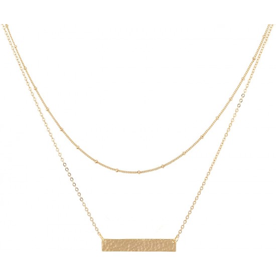 Heart Necklace Pendant Handmade 18k Gold Plated Dainty Gold Choker Arrow Bar Layering Long Necklace for Women