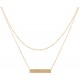 Heart Necklace Pendant Handmade 18k Gold Plated Dainty Gold Choker Arrow Bar Layering Long Necklace for Women