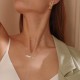 Heart Necklace Pendant Handmade 18k Gold Plated Dainty Gold Choker Arrow Bar Layering Long Necklace for Women