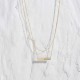 Heart Necklace Pendant Handmade 18k Gold Plated Dainty Gold Choker Arrow Bar Layering Long Necklace for Women