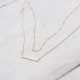 Heart Necklace Pendant Handmade 18k Gold Plated Dainty Gold Choker Arrow Bar Layering Long Necklace for Women