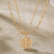 Heart Necklace Pendant Handmade 18k Gold Plated Dainty Gold Choker Arrow Bar Layering Long Necklace for Women
