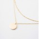 Heart Necklace Pendant Handmade 18k Gold Plated Dainty Gold Choker Arrow Bar Layering Long Necklace for Women