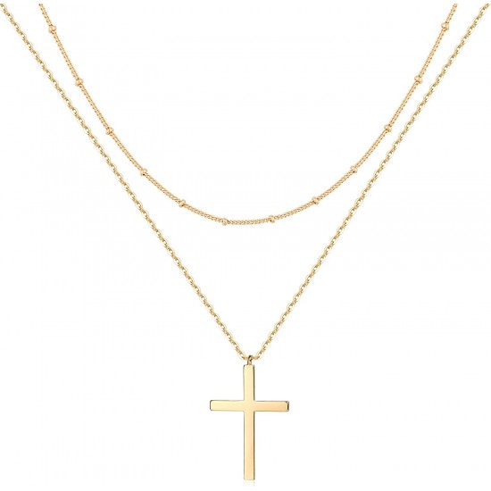 Heart Necklace Pendant Handmade 18k Gold Plated Dainty Gold Choker Arrow Bar Layering Long Necklace for Women