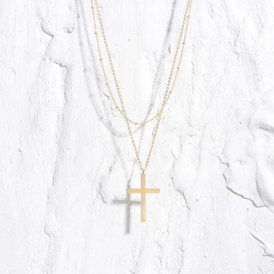 Heart Necklace Pendant Handmade 18k Gold Plated Dainty Gold Choker Arrow Bar Layering Long Necklace for Women