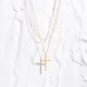 Heart Necklace Pendant Handmade 18k Gold Plated Dainty Gold Choker Arrow Bar Layering Long Necklace for Women