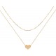 Heart Necklace Pendant Handmade 18k Gold Plated Dainty Gold Choker Arrow Bar Layering Long Necklace for Women