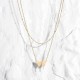 Heart Necklace Pendant Handmade 18k Gold Plated Dainty Gold Choker Arrow Bar Layering Long Necklace for Women