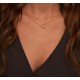 Heart Necklace Pendant Handmade 18k Gold Plated Dainty Gold Choker Arrow Bar Layering Long Necklace for Women