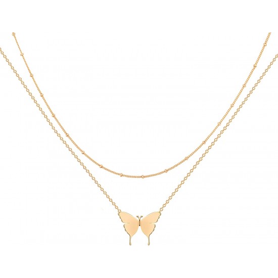 Heart Necklace Pendant Handmade 18k Gold Plated Dainty Gold Choker Arrow Bar Layering Long Necklace for Women