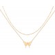 Heart Necklace Pendant Handmade 18k Gold Plated Dainty Gold Choker Arrow Bar Layering Long Necklace for Women