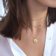 Heart Necklace Pendant Handmade 18k Gold Plated Dainty Gold Choker Arrow Bar Layering Long Necklace for Women